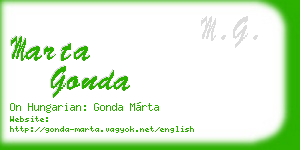 marta gonda business card